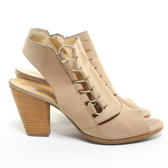 Paul Green Sabrina Leather Open Toe Heeled Sandal Women's UK6.5 US9 EU40 Cream - Picture 3 of 16